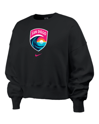 Женский свитшот San Diego Wave FC Phoenix Fleece Nike NWSL Crew-Neck