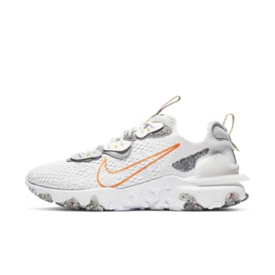 nike react white and orange