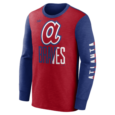 Nike Cooperstown Rewind Splitter (MLB Atlanta Braves) Men's Long-Sleeve  T-Shirt