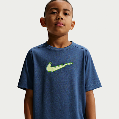 Playera de entrenamiento de manga corta Dri-FIT para niño talla grande Nike Multi