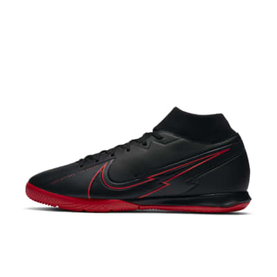 zapatos de futbol nike rojo y negro