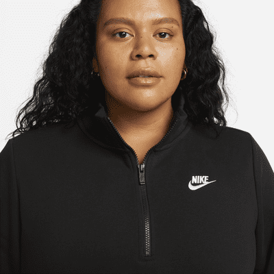 Sudadera de medio cierre para mujer Nike Sportswear Club Fleece (talla grande)