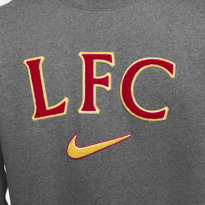 Liverpool FC Solo Swoosh Men's Nike Crewneck Sweatshirt.