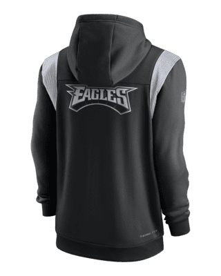 Nike Men's Philadelphia Eagles Therma-FIT Black Logo Hoodie