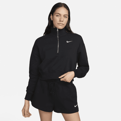 Sudadera de French Terry oversized cropped de cierre de 1/4 para mujer Nike Sportswear Phoenix Fleece