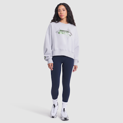 Sudadera de cuello redondo sin cierre Nike de la NFL para mujer Seattle Seahawks Rivalries Collection Oversized