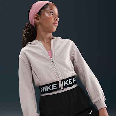 Nike Pro Fleece Big Kids' (Girls') Dri-FIT Full-Zip Hoodie