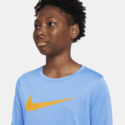 Nike Dri-FIT Big Kids' Long-Sleeve Training T-Shirt