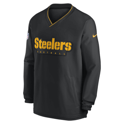 Playera rompevientos de manga larga de la NFL Nike para hombre Pittsburgh Steelers Sideline