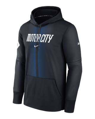 Мужское худи Detroit Tigers City Connect Practice Nike Therma MLB Pullover Hoodie