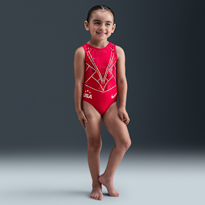 Nike Gymnastics Red Armour Leotard