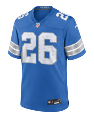 Мужские джерси Jahmyr Gibbs Detroit Lions Nike NFL Game Football Jersey для футбола