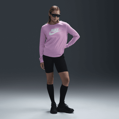 Playera de maga larga con logotipo para mujer Nike Sportswear Essentials