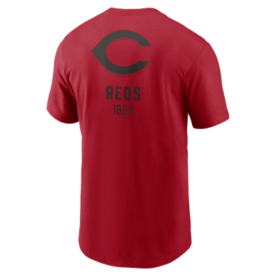 Cincinnati Reds Large Logo Back Stack Men's Nike MLB T-Shirt