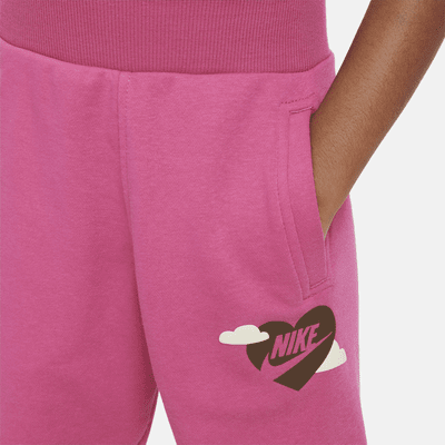 Joggers para niños talla pequeña Nike Sweet Swoosh