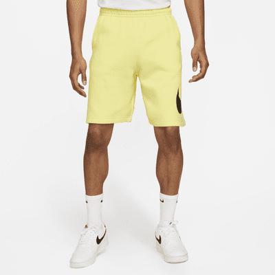 men yellow nike shorts