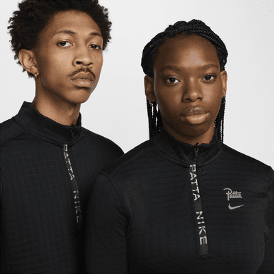 Langærmet Nike x Patta Running Team-trøje med 1/2 lynlås