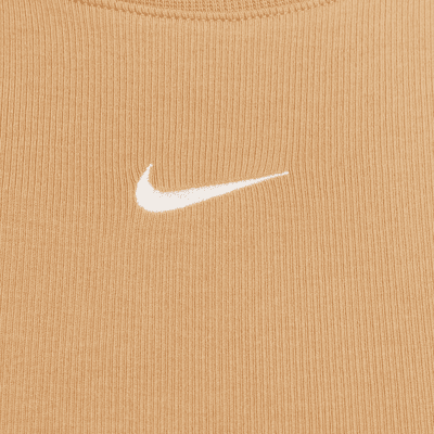 Camiseta de tirantes de tela de canalé pequeña ajustada cropped para mujer Nike Sportswear Chill Knit