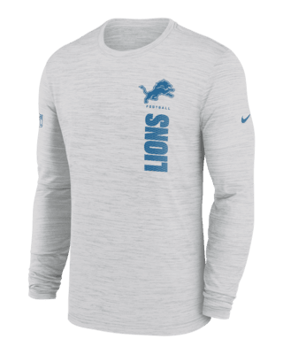 Мужская футболка Detroit Lions Sideline Velocity Nike Dri-FIT NFL Long-Sleeve