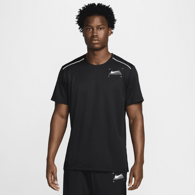 Nike Miler hardlooptop met korte mouwen en graphic voor heren