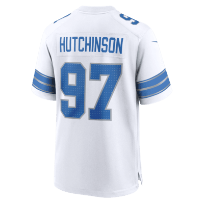 Jersey de fútbol americano Nike de la NFL Game para hombre Aidan Hutchinson Detroit Lions