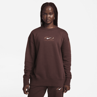 Sudadera oversized de cuello redondo de tejido Fleece para mujer Nike Sportswear Phoenix