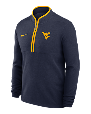 Мужские  West Virginia Victory Nike Dri-FIT College 1/2-Zip Long-Sleeve Top