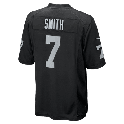 Jersey Nike de la NFL Game para hombre Geno Smith Las Vegas Raiders