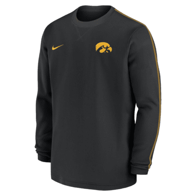 Playera de manga larga universitaria Nike para hombre Iowa Hawkeyes Sideline Coach