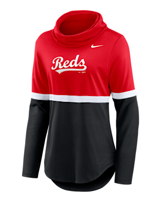 Женские  Cincinnati Reds Club Lettering Nike Dri-FIT MLB Pullover Crew