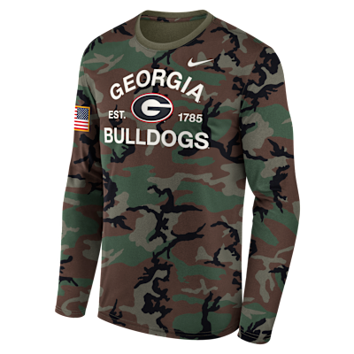Georgia 2025 Military Appreciation Legend Men's Nike Dri-FIT College Long-Sleeve T-Shirt