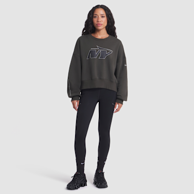 Sudadera de cuello redondo sin cierre Nike de la NFL para mujer New York Jets Rivalries Collection Oversized
