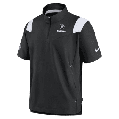 Las Vegas Raiders Sideline Men’s Nike Men's NFL 1/2-Zip Hooded Jacket in Black, Size: Medium | 00MI00A8D-EU6