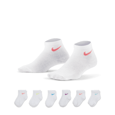 Nike Metallic Swoosh Little Kids' Quarter-Length Socks (6 Pairs)