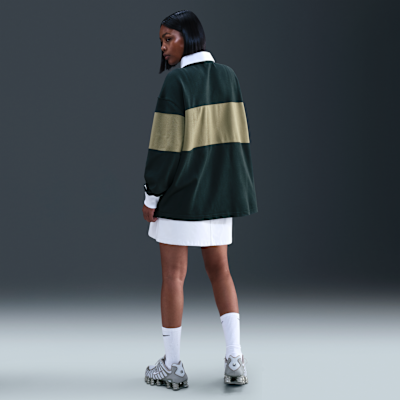 Damska koszulka polo z długim rękawem i grafiką Nike Sportswear