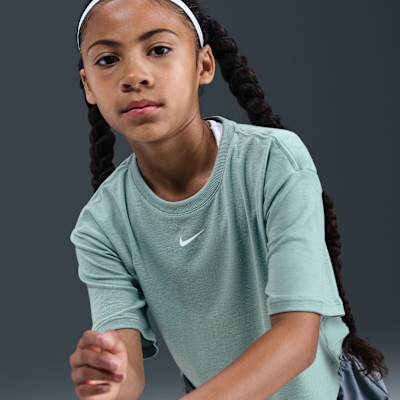 Nike One Relaxed Big Kids' (Girls') Dri-FIT Short-Sleeve Top