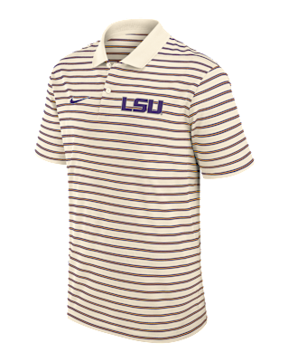 Мужские  LSU Striped Nike Dri-FIT College Polo