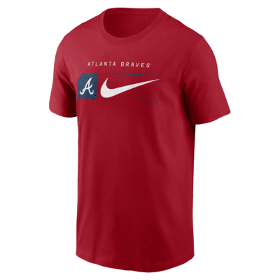 Atlanta Braves Team Swoosh Lockup Men's Nike MLB T-Shirt