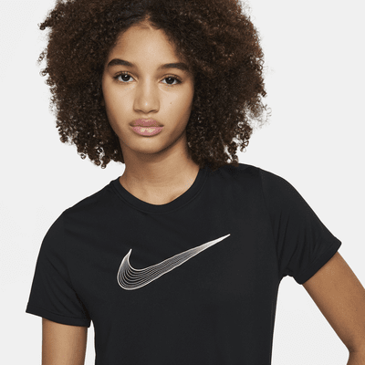 Nike One Big Kids' (Girls') Dri-FIT Short-Sleeve Training Top. Nike.com