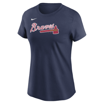 Atlanta Braves Nike Logo Sketch Bar T-Shirt - Charcoal