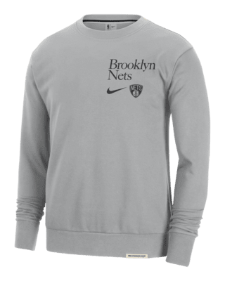 Мужской свитшот Brooklyn Nets Standard Issue Nike Dri-FIT NBA Crew-Neck