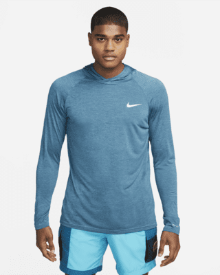 Мужские  Nike Long-Sleeve Hooded Hydroguard Swim Shirt