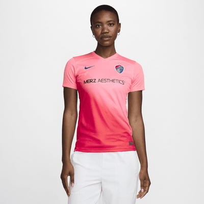 Jersey Nike Dri-FIT de la NWSL replica del North Carolina Courage visitante 2024 Stadium para mujer