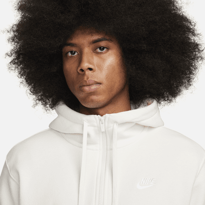 Sudadera con gorro de cierre completo para hombre Nike Sportswear Club Fleece