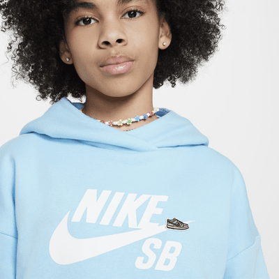 Nike SB Icon Fleece EasyOn Big Kids' Oversized Pullover Hoodie