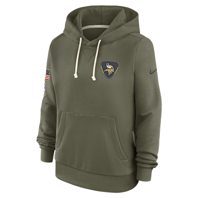 Minnesota Vikings Salute to Service Sideline Women's Nike Dri-FIT NFL Pullover Hoodie