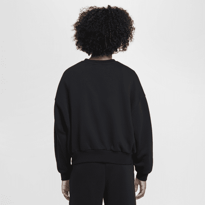 Nike Sportswear Club Fleece sweatshirt med firkantet passform til jente