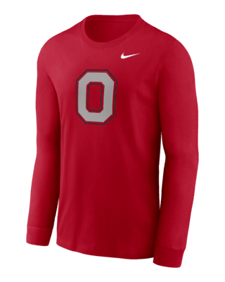 Мужская футболка Ohio State Buckeyes Alternate Logo Nike College Long-Sleeve