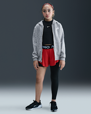 Детские тайтсы Nike Pro Big Kids' (Girls') Mid-Rise Single-Leg Leggings