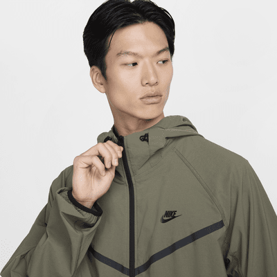 เสื้อแจ็คเก็ตซิปยาวแบบทอผู้ชาย Nike Tech Windrunner